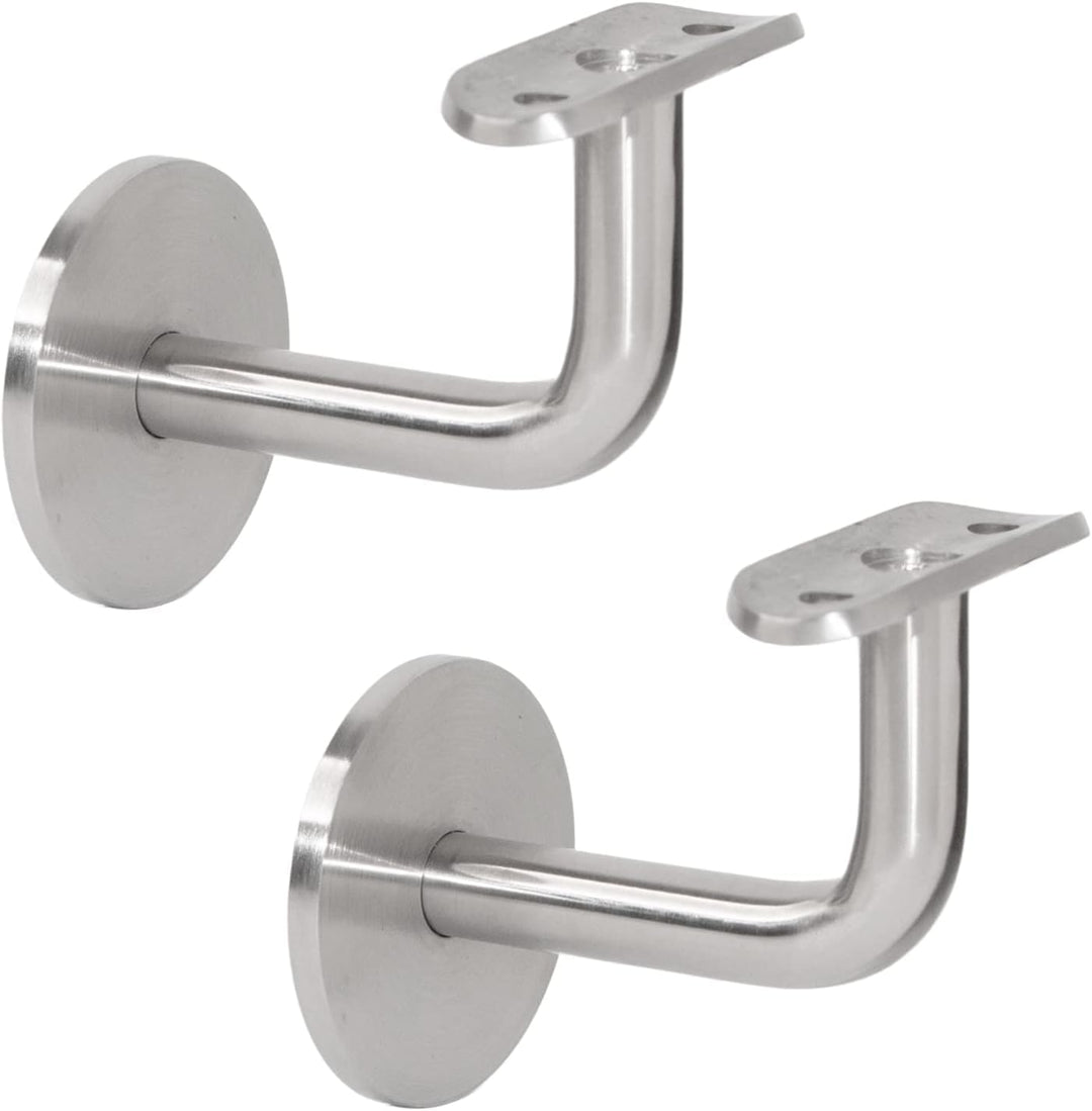 PRIOstahl Handlaufhalter Handlauf Wandhalter Handlaufstütze - 2 x Handlaufträger an Rundrohr Ø 33,7