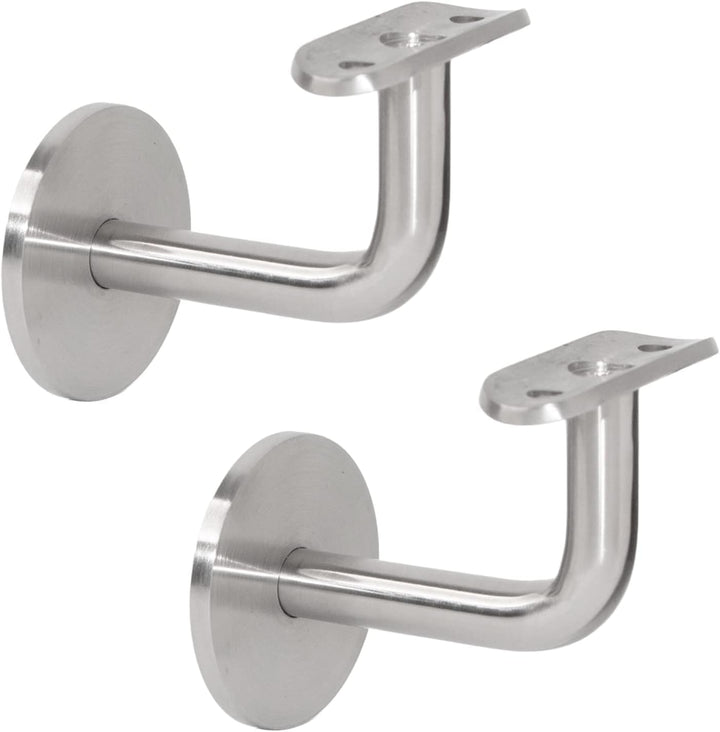 PRIOstahl Handlaufhalter Handlauf Wandhalter Handlaufstütze - 2 x Handlaufträger an Rundrohr Ø 33,7