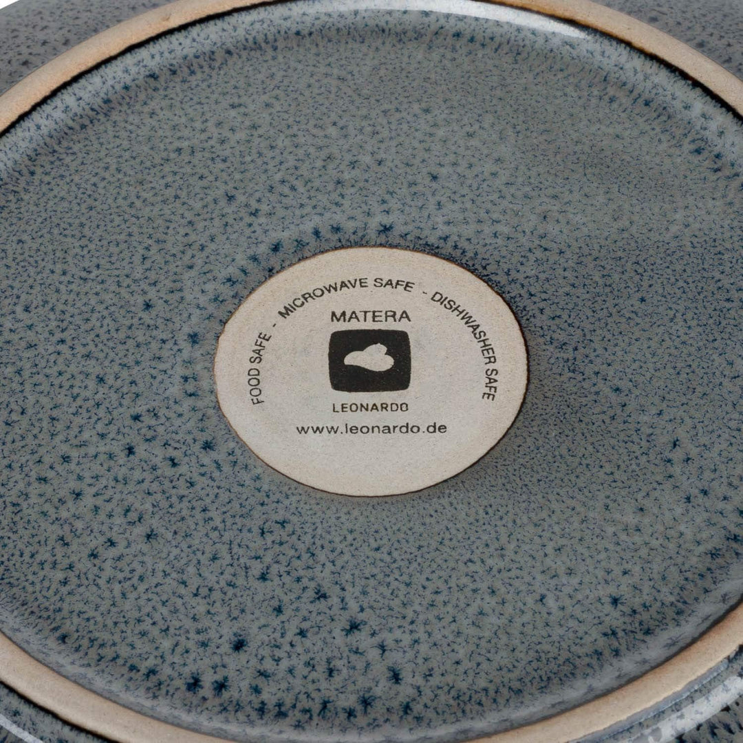 LEONARDO HOME 018562 MATERA 6er Set Teller, Keramik, Anthrazit Anthrazit Single, Anthrazit Single