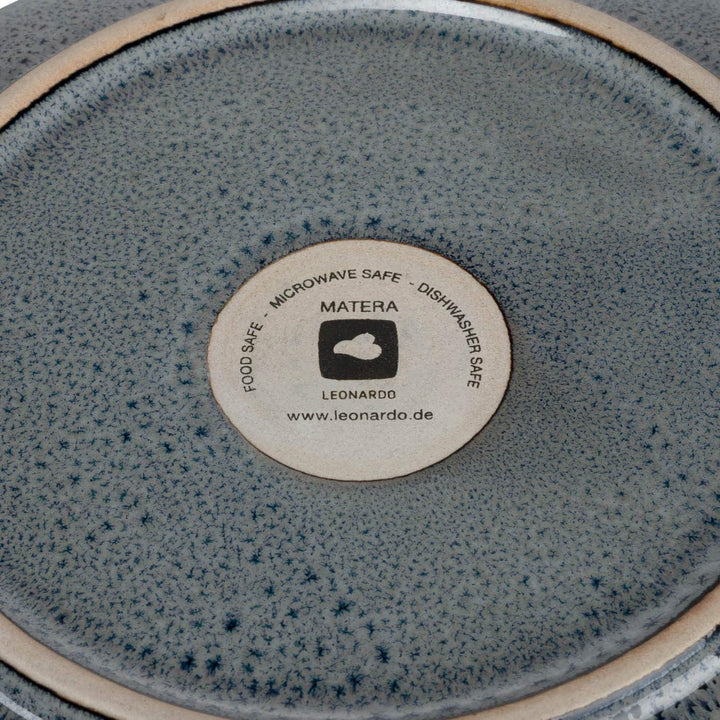 LEONARDO HOME 018562 MATERA 6er Set Teller, Keramik, Anthrazit Anthrazit Single, Anthrazit Single
