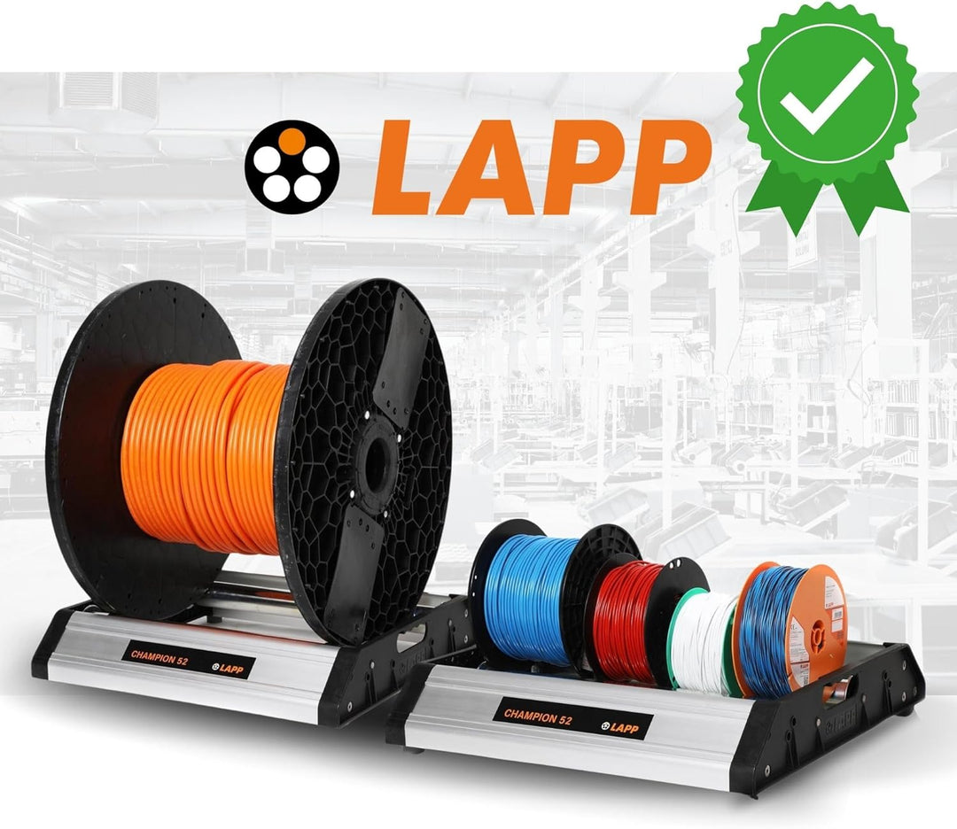Lapp 85008070 Kabeltrommel Abroller bis 52cm - Trommelabroller Profi | Robuste Abrollvorrichtung f6c