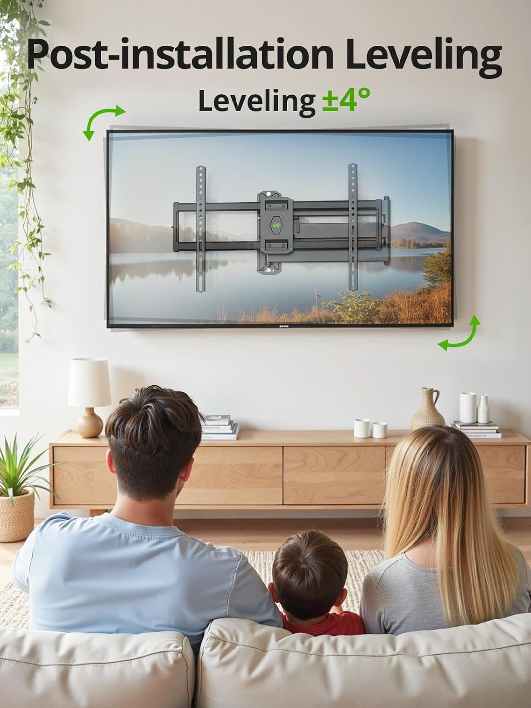 USX MOUNT Langarm-TV-Wandhalterung, Geeignet für 37-80 Zoll-LCD-/LED-/OLED Fernseher, 814 mm Auszug,