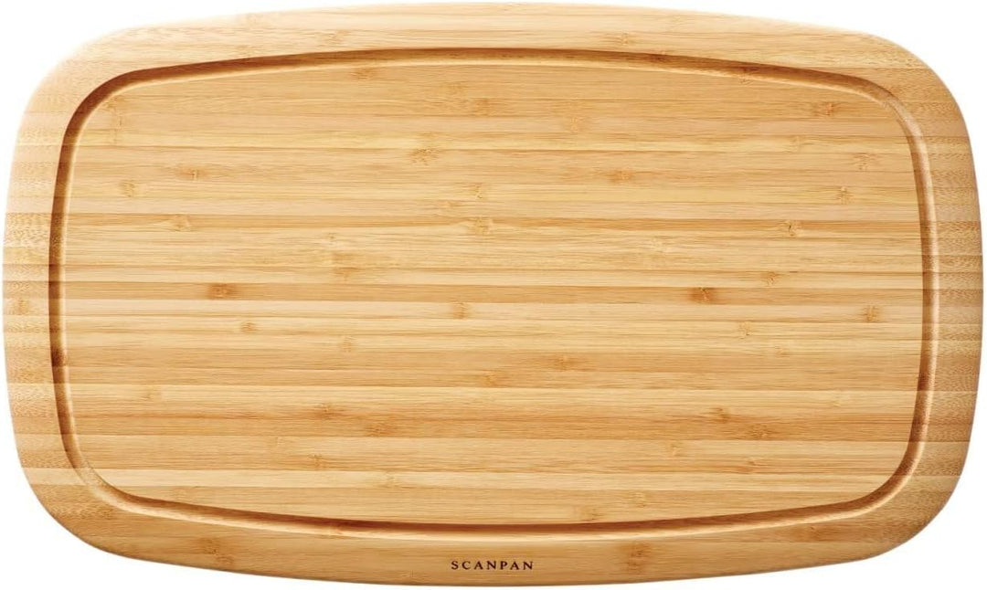 Scanpan Bambus Tranchierbrett mit Saftrinne-Classic, 50x30 cm, Holz, 50 x 30 x 1.8 cm