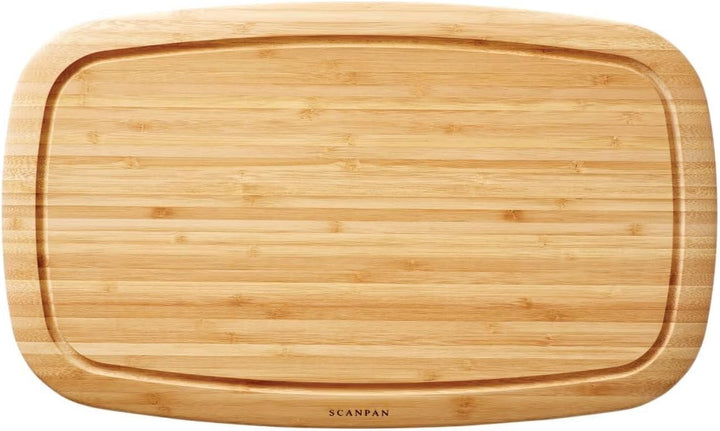 Scanpan Bambus Tranchierbrett mit Saftrinne-Classic, 50x30 cm, Holz, 50 x 30 x 1.8 cm