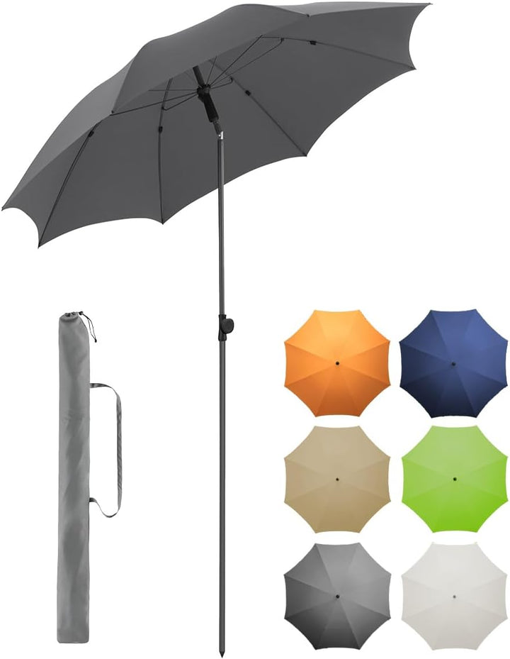 FARE Sonnenschirm Gr. M - 180 cm Durchmesser - UV-Schutz 50+ für Balkon Garten Terrasse Sommer - Tit