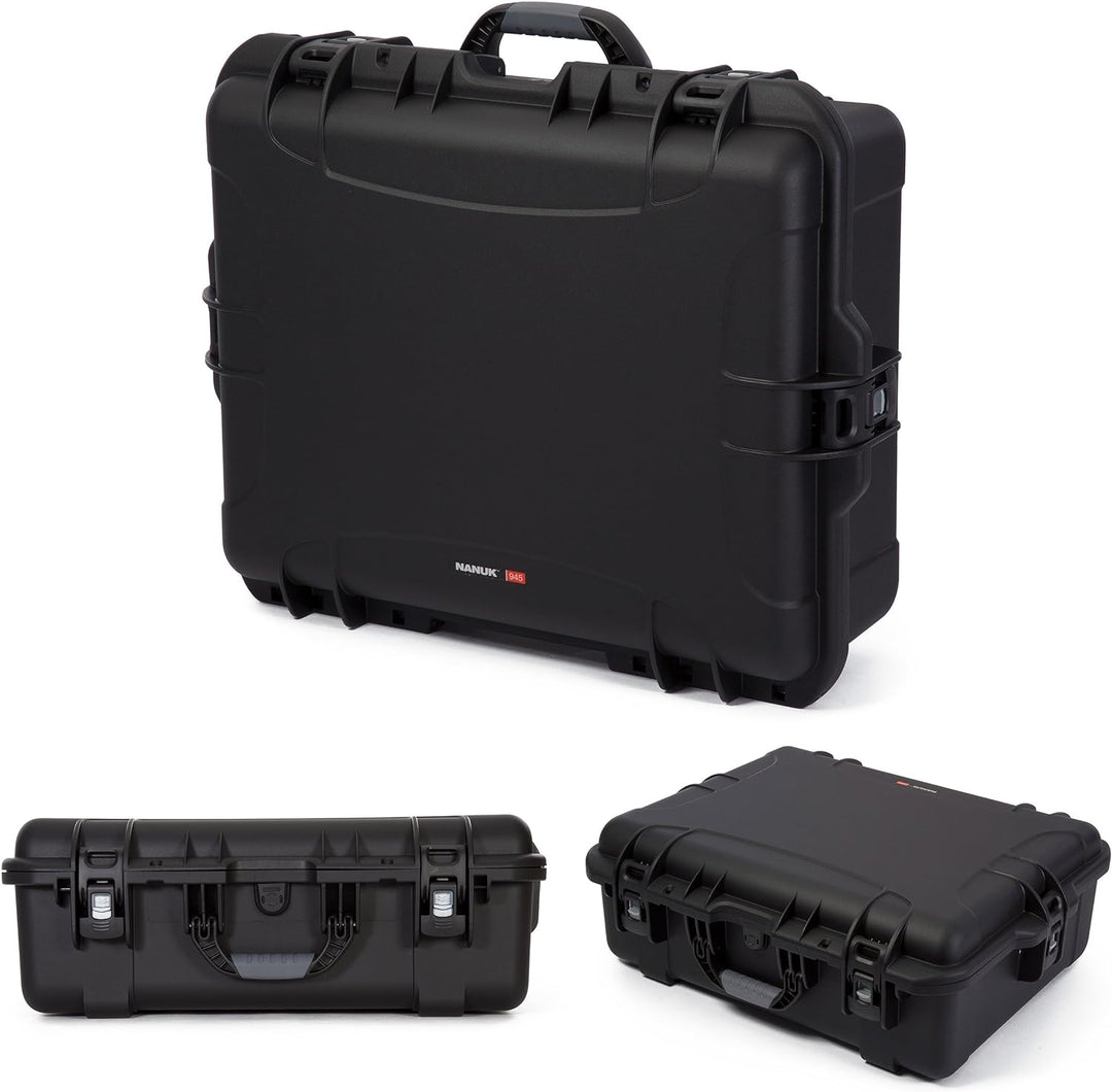 Nanuk 945 Wasserdichter Hartschalenkoffer Mit Gepolsterten Trennwänden - Schwartz Schwarz Gepolstert