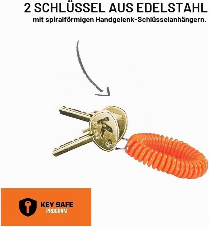 Kryptonite Messenger Chain &amp; Moly Kettenschloss 2017 Kabel, Schwarz/ Orange