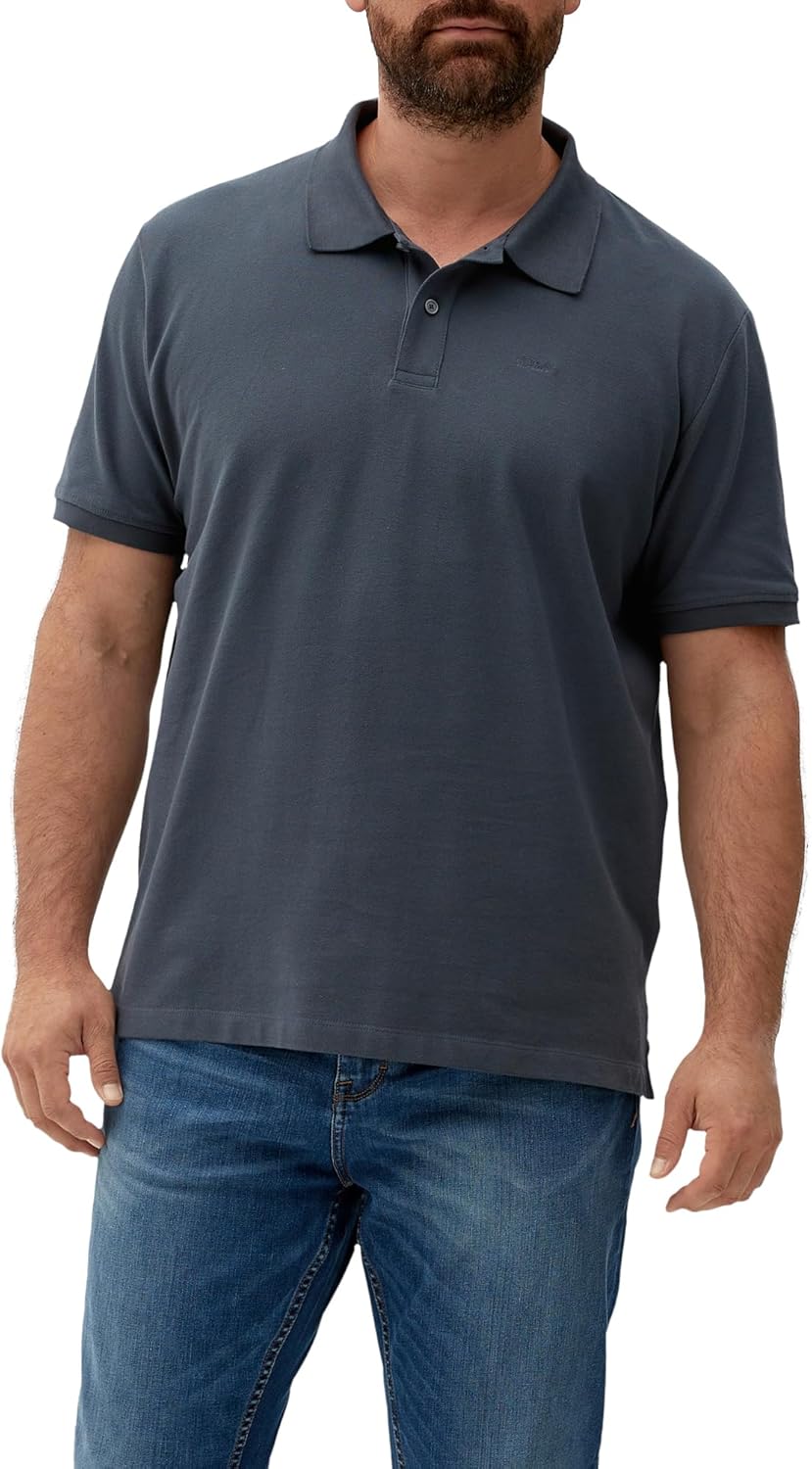 s.Oliver Herren Polohemd Single Polohemd 4XL Grosse Grössen Grau, Single Polohemd 4XL Grosse Grössen