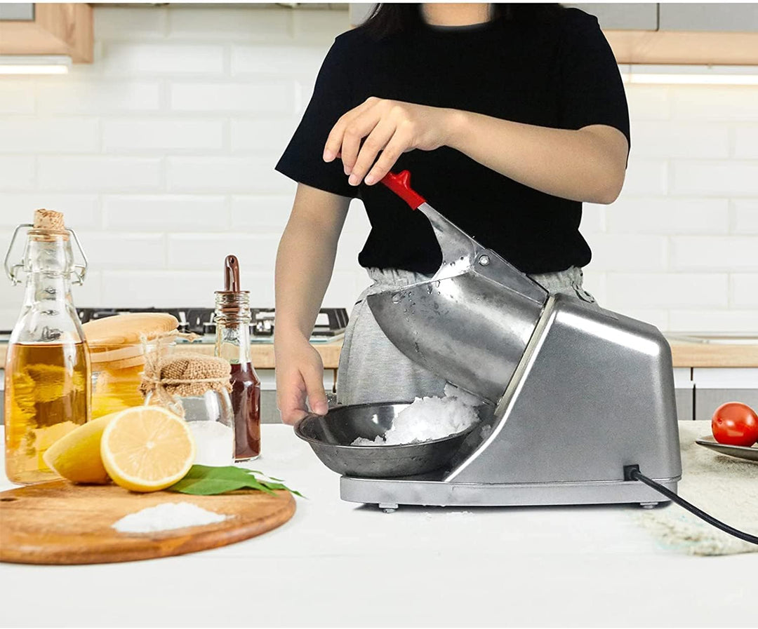 Tosucs Elektrischer Eiszerkleinerer 300 W, tragbare Eismaschine mit 80 kg/h, professioneller Eiszerk