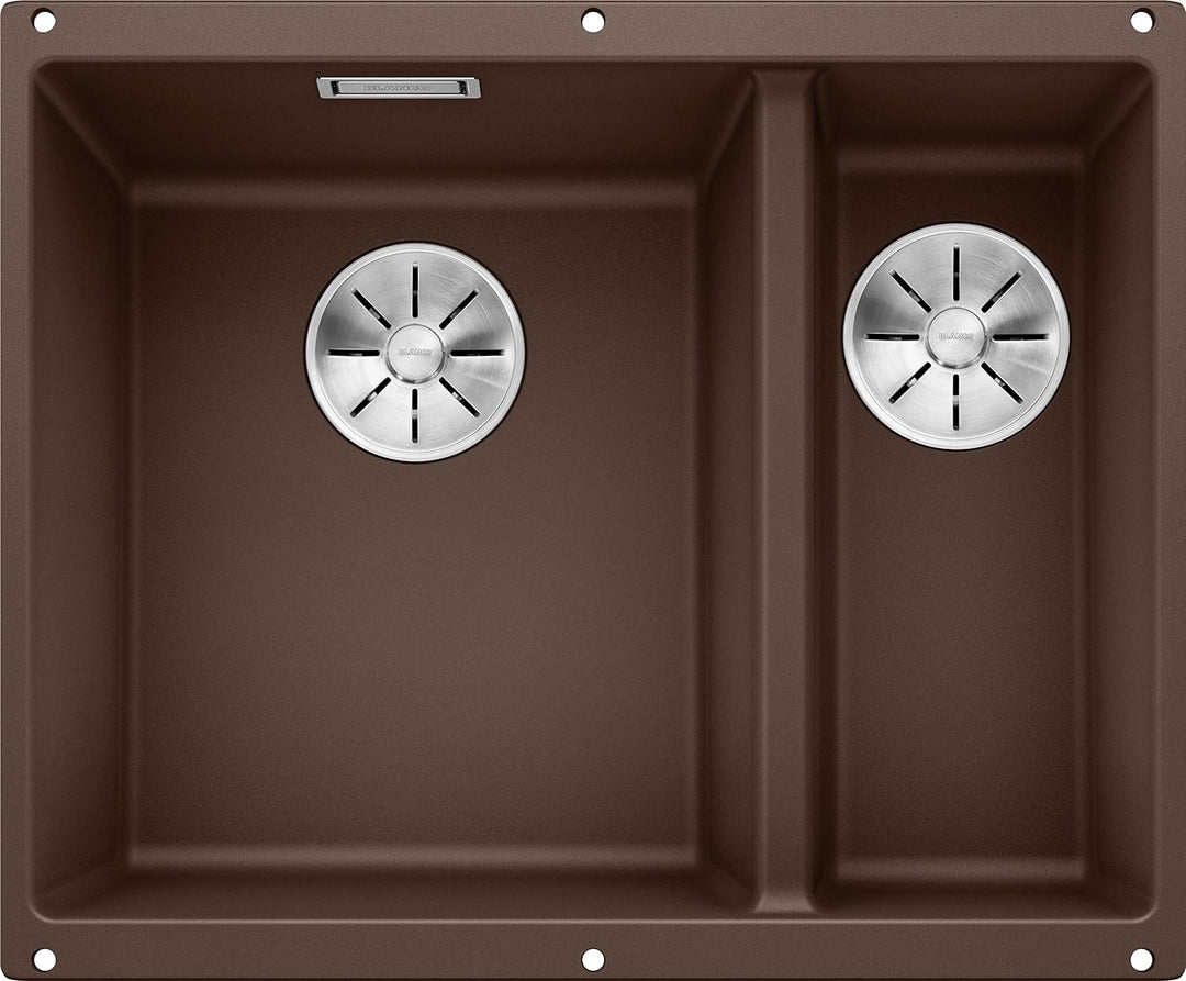 BLANCO SUBLINE 340/160-U | SILGRANIT cafe | Einbauart: Unterbau | Hauptbecken links | ohne Ablauffer