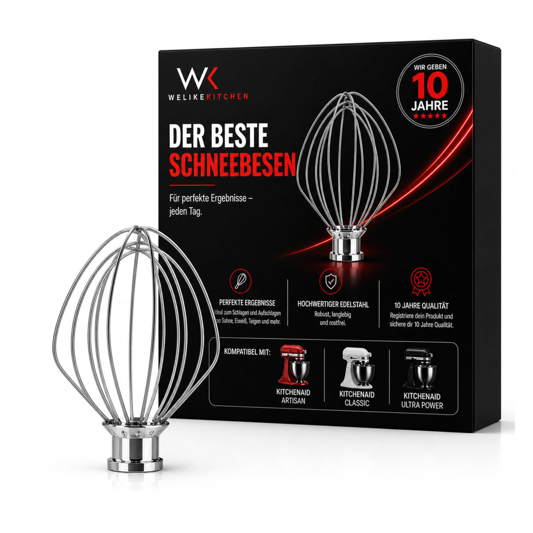 Original Schneebesen K45WW Edelstahl Draht für KitchenAid Artisan, Classic Serie