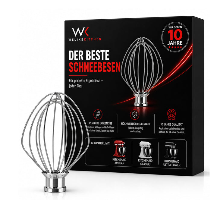 Original Schneebesen K45WW Edelstahl Draht für KitchenAid Artisan, Classic Serie