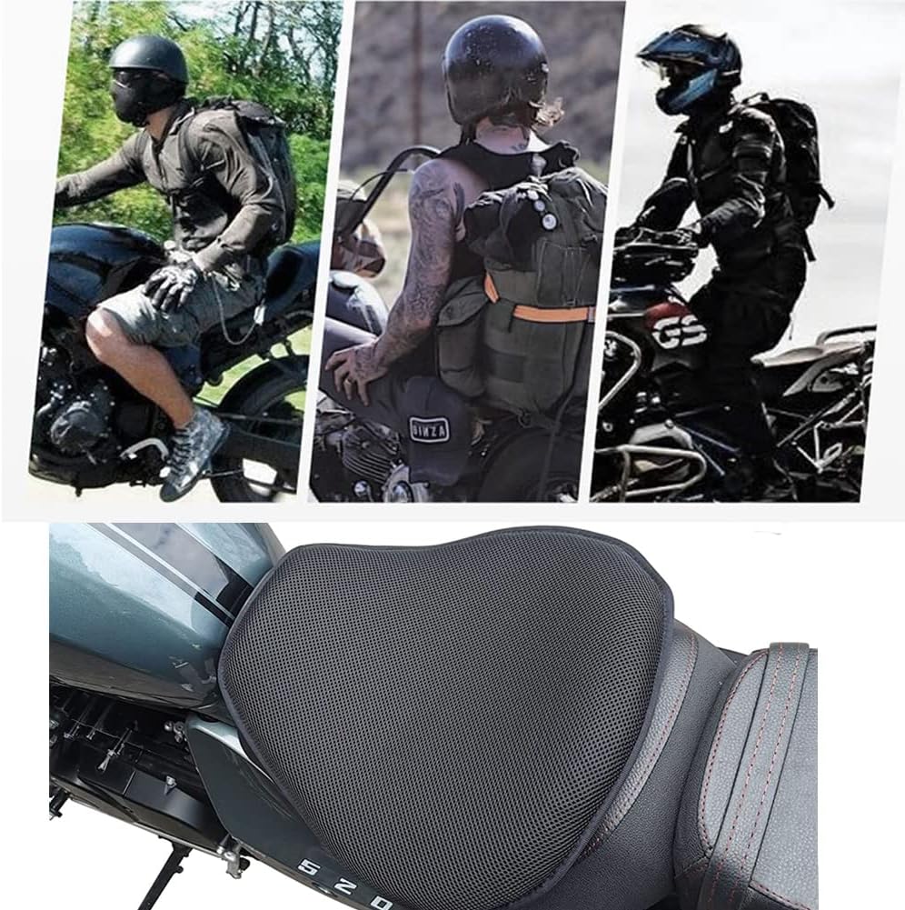 PhyiFlbey Motorrad Sitzkissen Druckentlastung Stossdämpfend Motorrad Sitzkissen Motorrad Sitzkissen