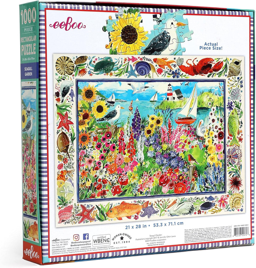 eeBoo PZTSE2 Lobsters, 1000 Teile, Seagull Garden – Puzzle für Erwachsene aus recyceltem Karton Mehr