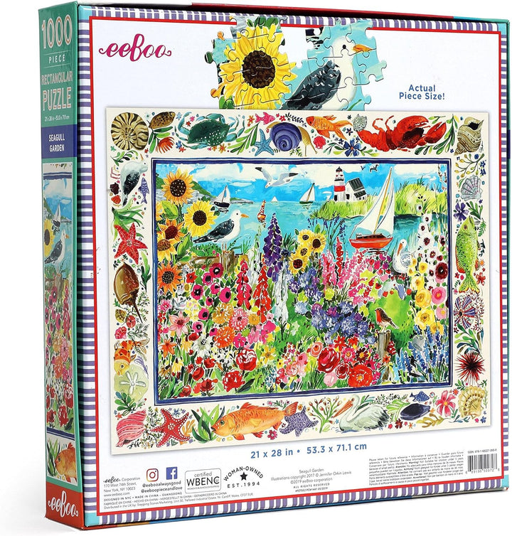 eeBoo PZTSE2 Lobsters, 1000 Teile, Seagull Garden – Puzzle für Erwachsene aus recyceltem Karton Mehr