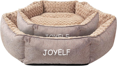 JOYELF Hundebett Waschbares beruhigendes Katzenbett, Anti-Angst-Hundebett & Sofa, süsses Plüschtierb