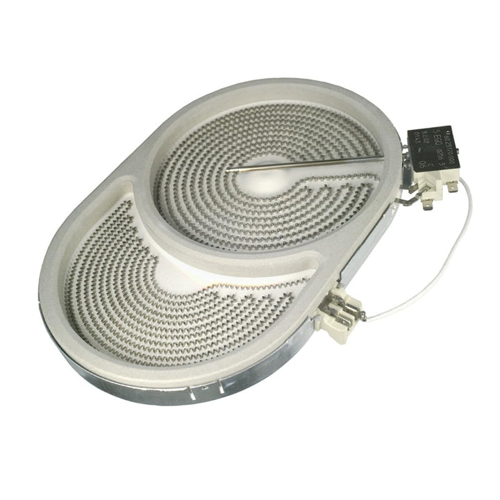 Strahlheizkörper Zweikreis Glaskeramikkochfeld 2400/1500W 265x170mm Ego 1057411604 HiLight-Heizkörpe
