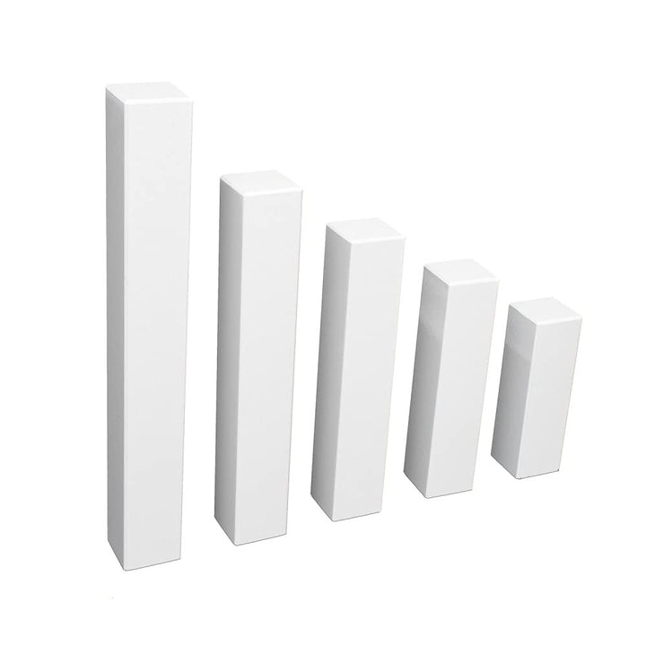 REESE | Universal Fussleisten Eckklotz Eckblock Ecke Eckturm | Buche WEISS | PREMIUM (mit Fase), 85