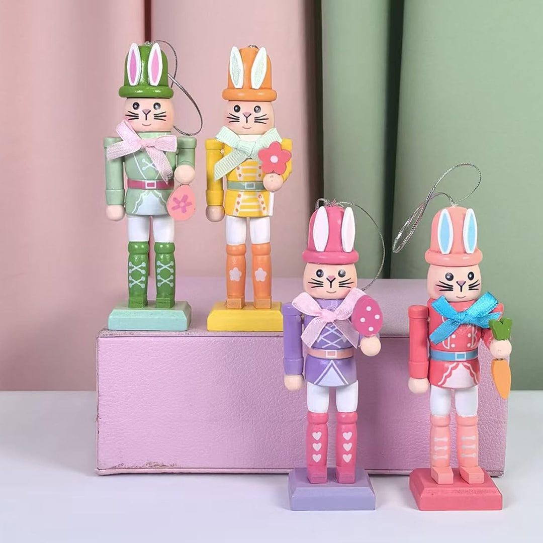 Generisch Osterhase Nussknacker, Dekorationsfigur Mit Hasendesign, Osterhase Holz Nussknacker Osters