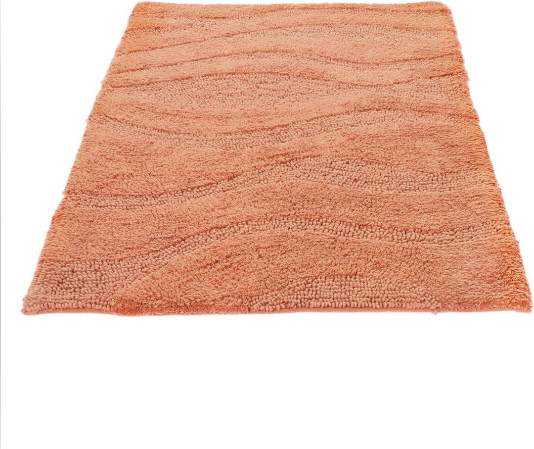 RugVista Badematte Breeze, 80 x 50 cm, Rechteckig, Mittelflor, Anti-Rutsch, Moderner Badteppich, Mas