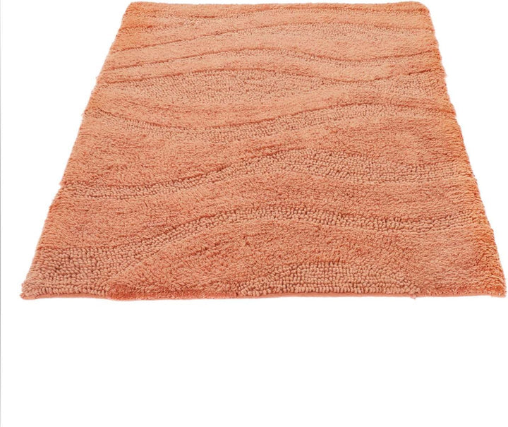 RugVista Badematte Breeze, 80 x 50 cm, Rechteckig, Mittelflor, Anti-Rutsch, Moderner Badteppich, Mas