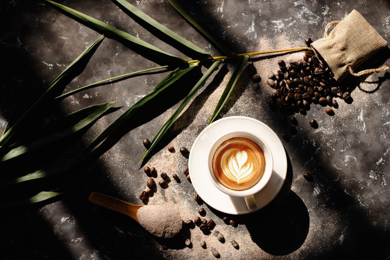 Queence | Küchen Spritzschutz Kaffee 60x40x0,3 cm | Küchenrückwand | Alu-DiBond | Fliesenschutz für