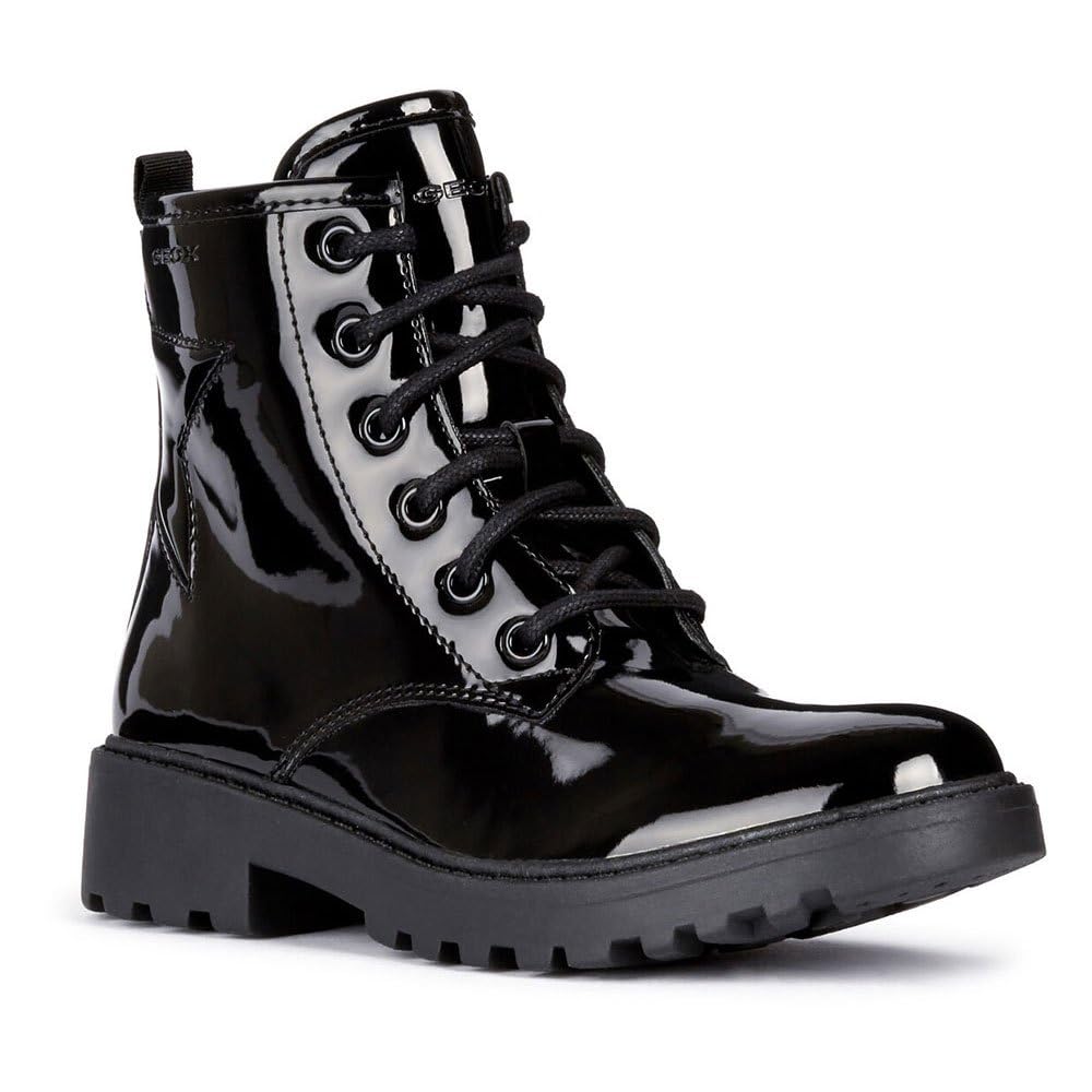 Geox Mädchen J Casey Girl Ankle Boot 28 EU Schwarz, 28 EU Schwarz