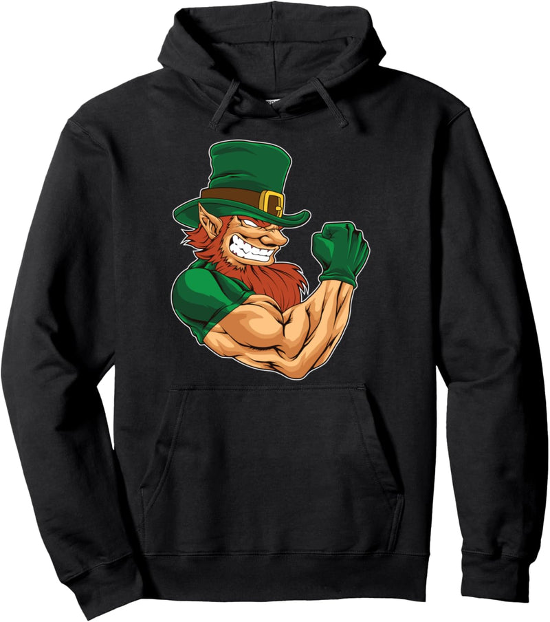 Fitness Leprechaun - Irisches Gym - Bodybuilder Kobold Pullover Hoodie