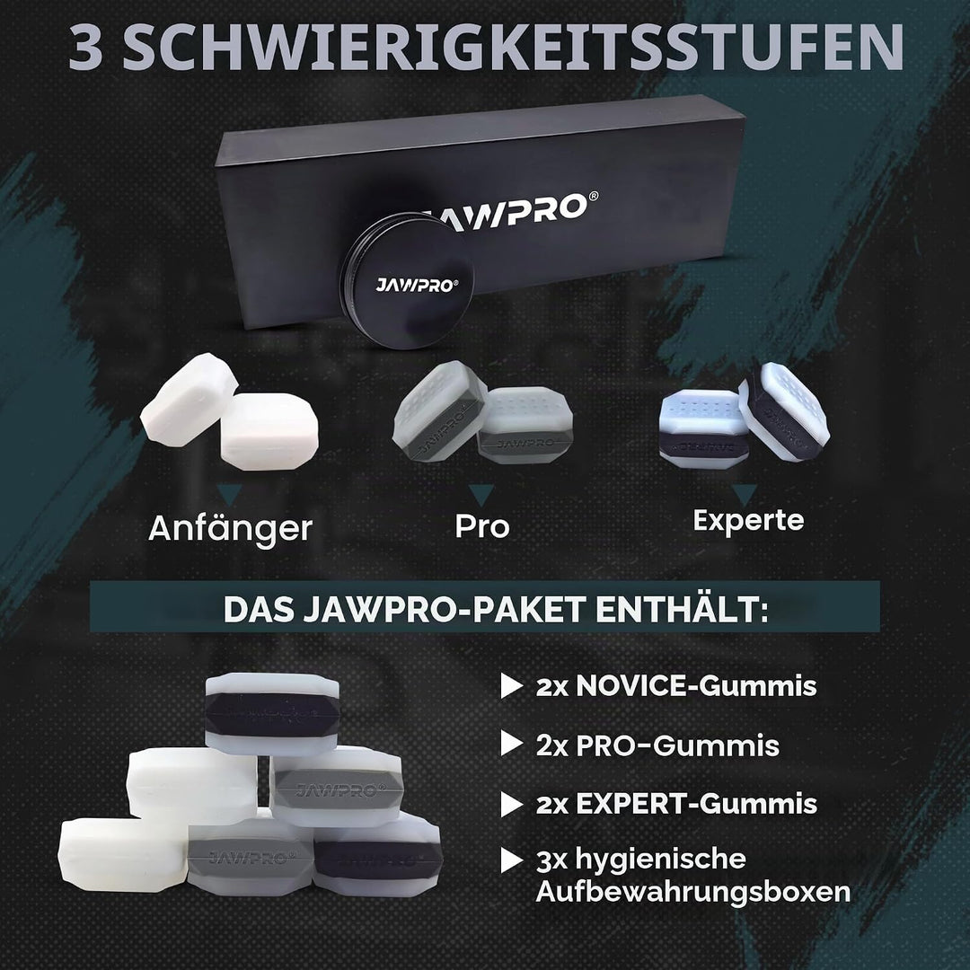 Jawliner 6 Stück Kiefertrainer Geruchloses Silikon für Männer und Frauen für Anfänger, Zwischenhändl