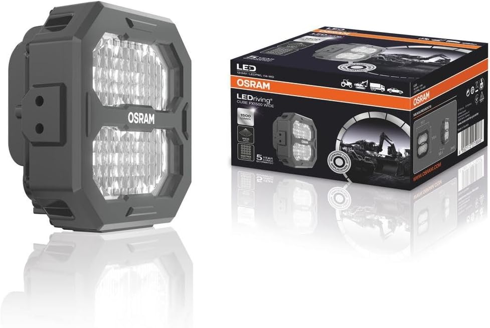 OSRAM LEDriving® Cube PX1500 Wide, LEDPWL114-WD, OFF ROAD, LED Arbeitsscheinwerfer, 1500 Lumen, Falt
