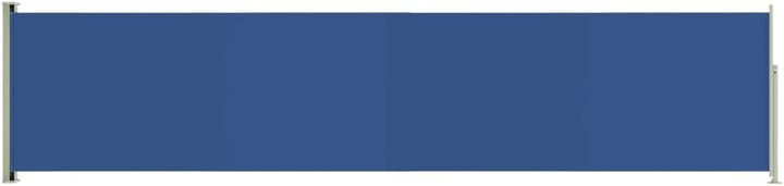 puraday 140x600 cm Seitenmarkise Ausziehbar Blau Terrassen-Sichtschutz Balkon Seitenwand Stilvolle S