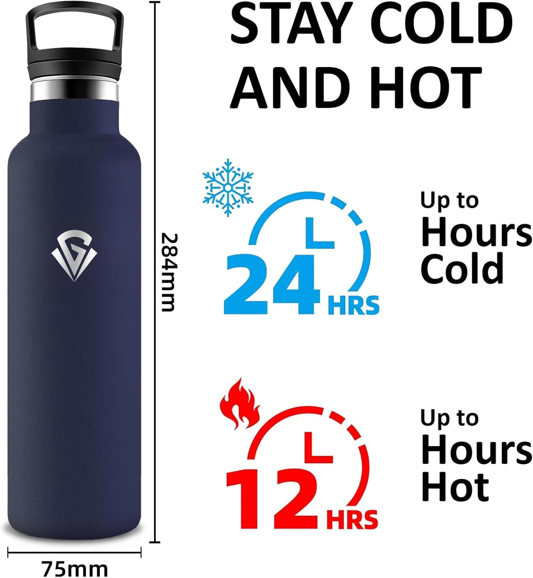 Thermosflasche- 750ml- Trinkflasche Edelstahl- Trinkflasche Sport- Wasserflasche Doppelwandig- Wasse