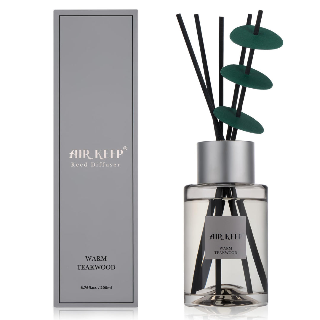Airkeep Raumduft 200ml mit Duftstäbchen Warm Teakwood, Warm Teakwood