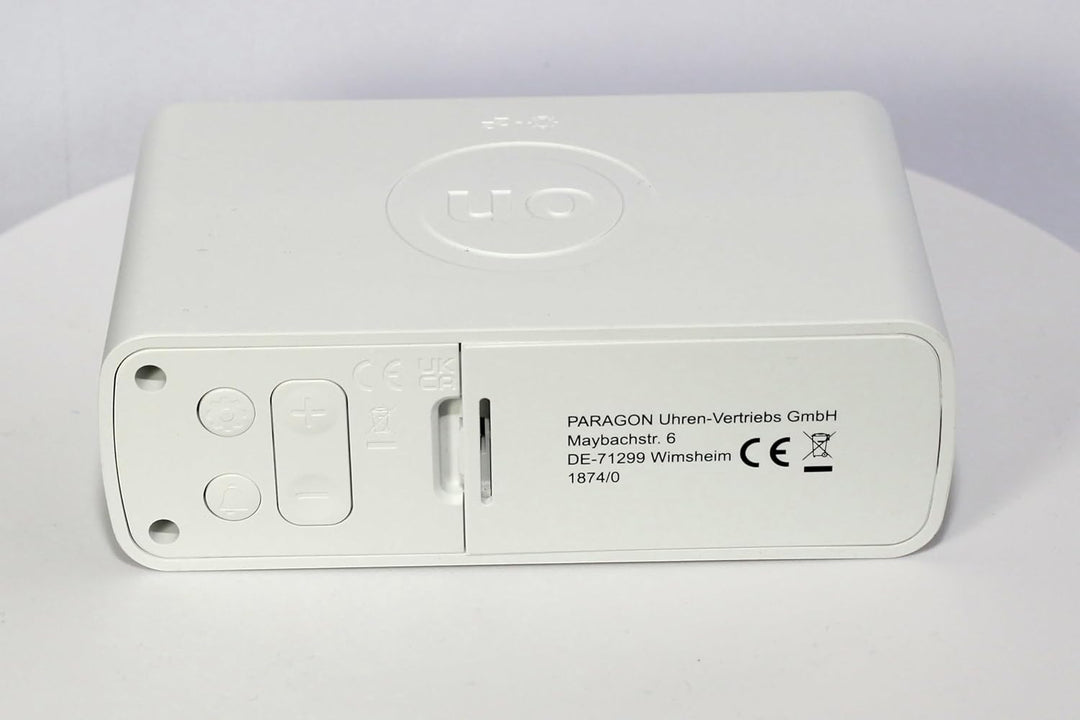 Atlanta Funkwecker digital LCD Flip Clock Licht Snooze Repetition Crescendo Alarm - 1874/0 (Weiss),