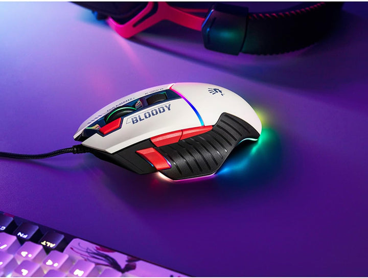 A4tech W95Max Sports Gaming Maus, Optische Kabelgebundene Gaming-Maus, USB 12 000 CPI, 8000 FPS, 250
