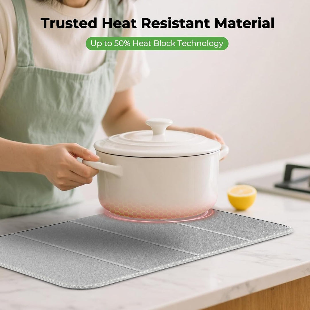FYY Heat-Resistant Mat for Food Warming Mats - 23×15.4 inch Tables Protected, Up to 50% Temperature