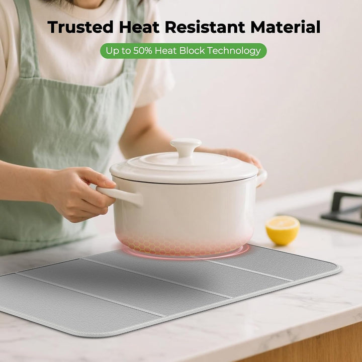 FYY Heat-Resistant Mat for Food Warming Mats - 23×15.4 inch Tables Protected, Up to 50% Temperature