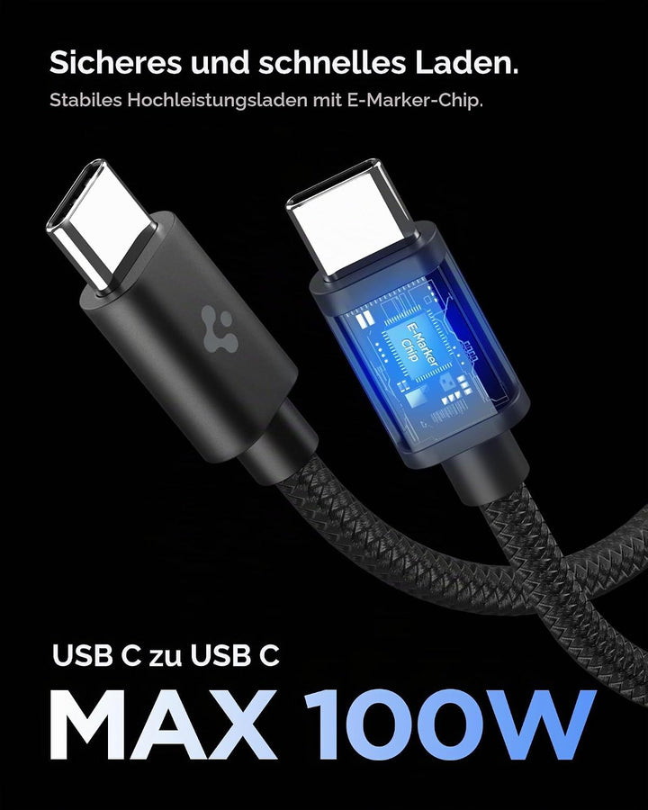 Spigen ArcStation Essential GaN 45W USB-C Ladegerät, Fast Charger, Schwarz Schwarz 45W 1-Port, Schwa