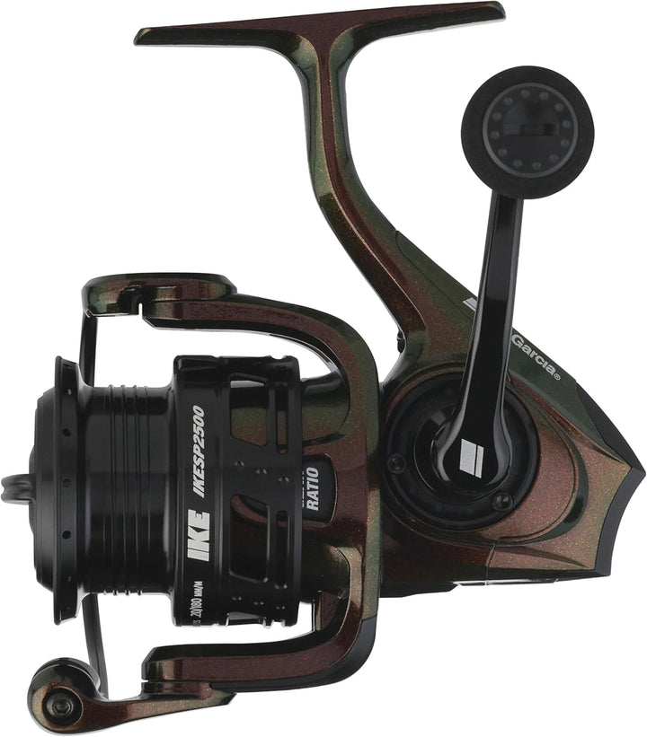 Abu Garcia Revo Ike Stationärrolle - leichte lilafarbene Spinnrolle mit 10 Kugellagern, Drop Shot Ke