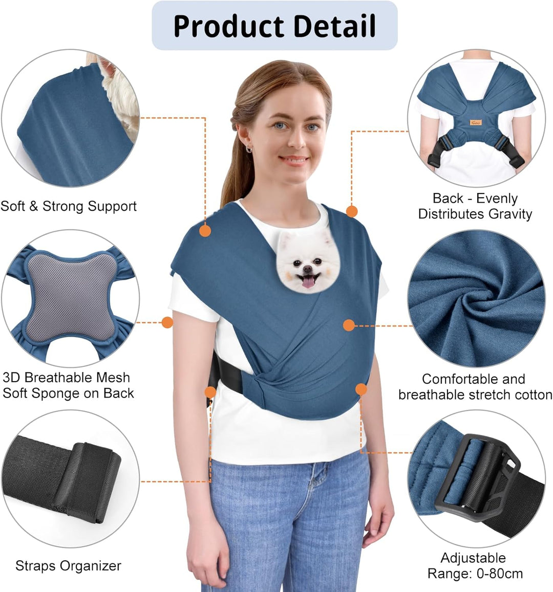 CUBY Hundetragetasche, Eingewickelt Hunde Tragetasche Nach vorne Gerichteter Rucksackträger Schulter