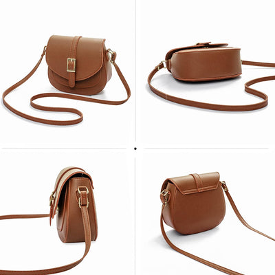 FANDARE Damen Umhängetasche Schultertasche Leder Crossbody Bag Damentasche Schulterriemen Frauen Abe