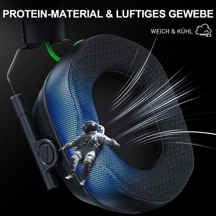 Skapendy VK81 Kabelloses Gaming Headset mit Bluetooth & LED-Licht – Für PS5, PC, Mac, Switch – Über