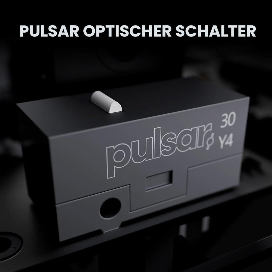 Pulsar Gaming Gears Xlite Crazylight Kabellose Gaming-Maus, Ultraleicht, 44 g, optischer Schalter, 3