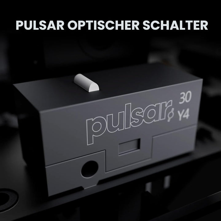 Pulsar Gaming Gears Xlite Crazylight Kabellose Gaming-Maus, Ultraleicht, 44 g, optischer Schalter, 3
