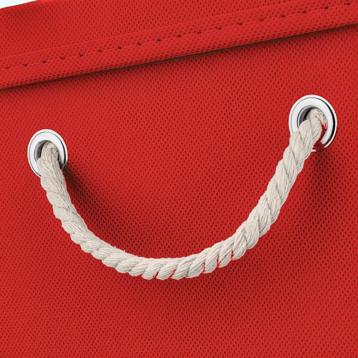 Stick&Shine Faltbare bunte Aufbewahrungsbox mit passendem Deckel - 30 x 30 x 30 cm - Rot Blau, Rot,