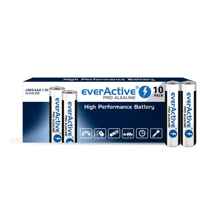 everActive AAA Batterien 200er Pack, Pro Alkaline, Micro LR03 R03 1.5V, höchster Leistung, 10 Jahre