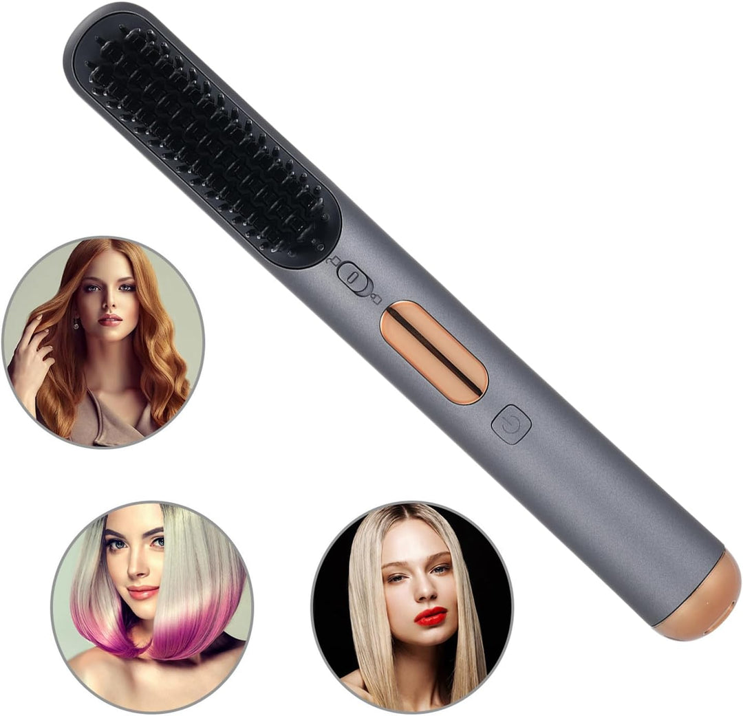 Layhou Multifunktionale Kabellose Glättungsbürste & Haarglätter Für Volumen, Geeignet Für Eine Vielz