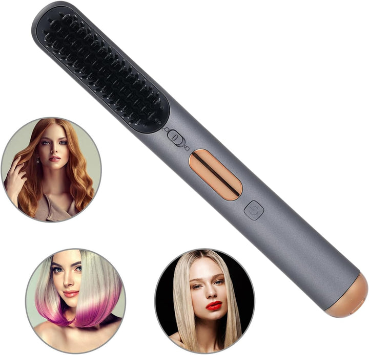 Layhou Multifunktionale Kabellose Glättungsbürste & Haarglätter Für Volumen, Geeignet Für Eine Vielz