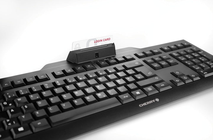 CHERRY KC 1000 SC, Französisches Layout, AZERTY Tastatur, kabelgebundene Security-Tastatur mit integ
