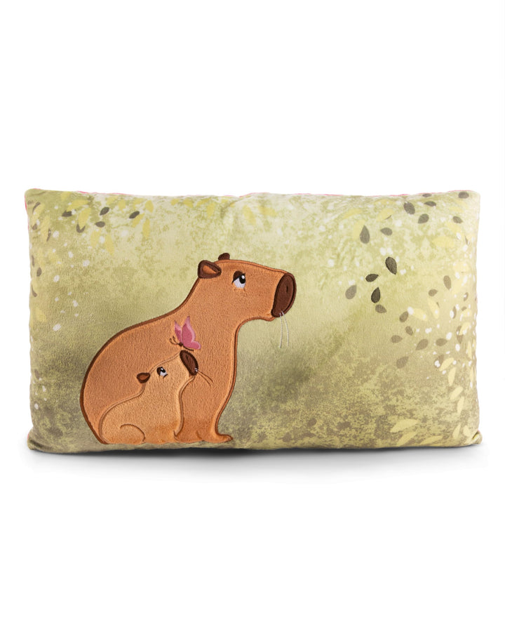 NICI Kuschelkissen Capybara Capy-Barbara 43 x 25cm - Flauschiges Capybara Kuscheltier Kissen für Mäd
